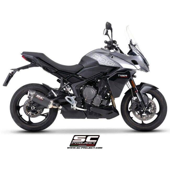 SCーPROJECT - SC-PROJECT SC事業計画 SC1-X スリップオンサイレンサー【公道走行可】 サイレンサー原料品：炭素 TIGER SPORT 800 TRIUMPH トライアンフ えり巻き