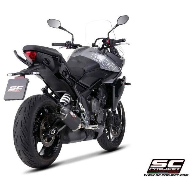 SCーPROJECT - SC-PROJECT SC事業計画 SC1-X スリップオンサイレンサー【公道走行可】 サイレンサー原料品：炭素 TIGER SPORT 800 TRIUMPH トライアンフ えり巻き