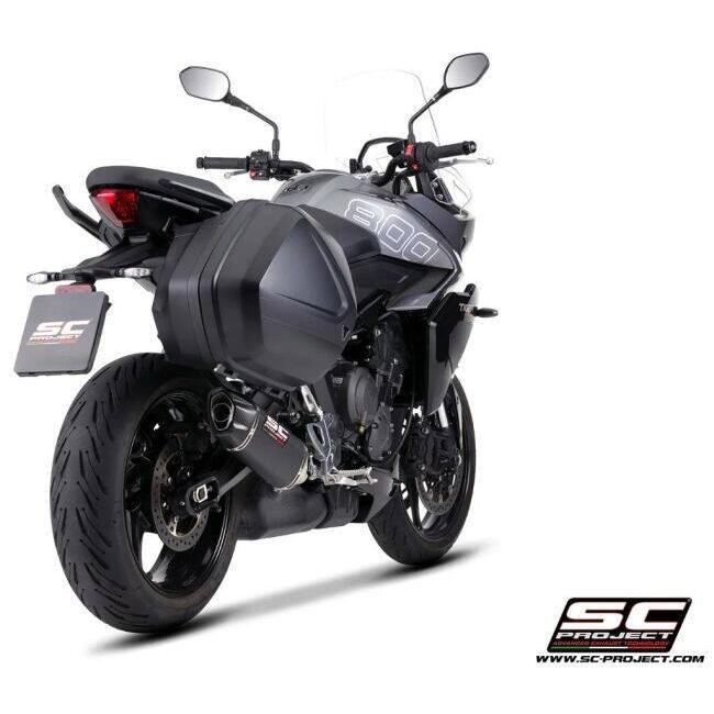 SCーPROJECT - SC-PROJECT SC事業計画 SC1-X スリップオンサイレンサー【公道走行可】 サイレンサー原料品：炭素 TIGER SPORT 800 TRIUMPH トライアンフ えり巻き