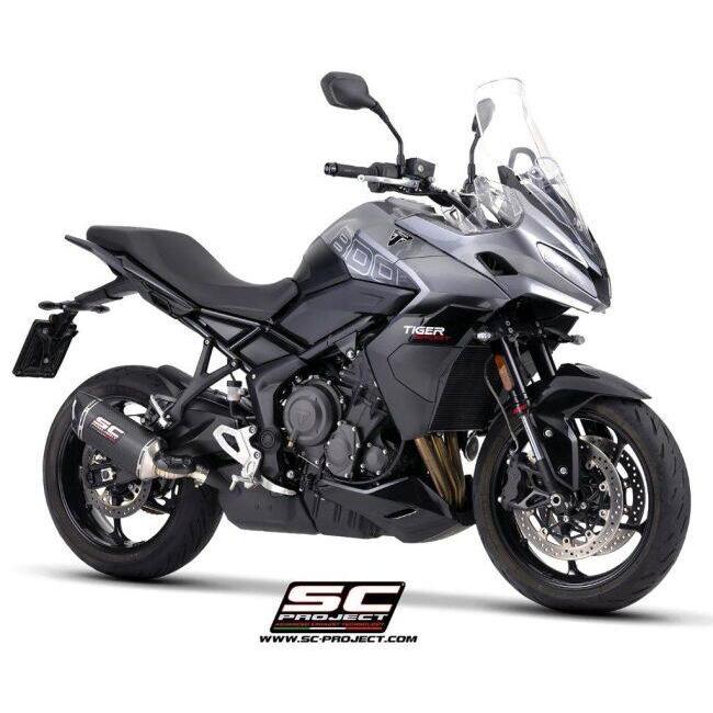 SCーPROJECT - SC-PROJECT SC事業計画 SC1-X スリップオンサイレンサー【公道走行可】 サイレンサー原料品：炭素 TIGER SPORT 800 TRIUMPH トライアンフ えり巻き