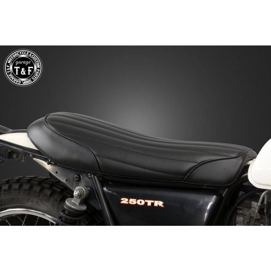 Garage T&F ガレージ フラットシートパイピングタイプ 表皮：バーチカル 250TR KAWASAKI カワサキ シート シート関連 外装 | Garage T＆F