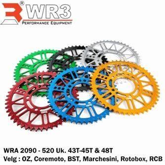 WR3 ダブルアールスリー Rear Sprocket Size：43T / Color：Gold ZX