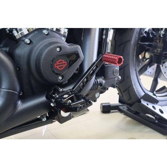 SPEEDRA スピードラ リアブレーキレバーキット ペダルカラー：レッド / ペダルタイプ：タイプD ソフテイル HARLEY-DAVIDSON ハーレーダビッドソン ステップ | SPEEDRA | 01
