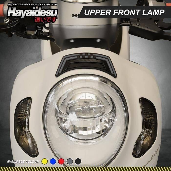 Hayaidesu ハヤイデス ラバー製アッパーフロントランプカバー カラー：グレー New Scoopy HONDA ホンダ ヘッドライト 灯火類 電装系 | ブランド登録なし