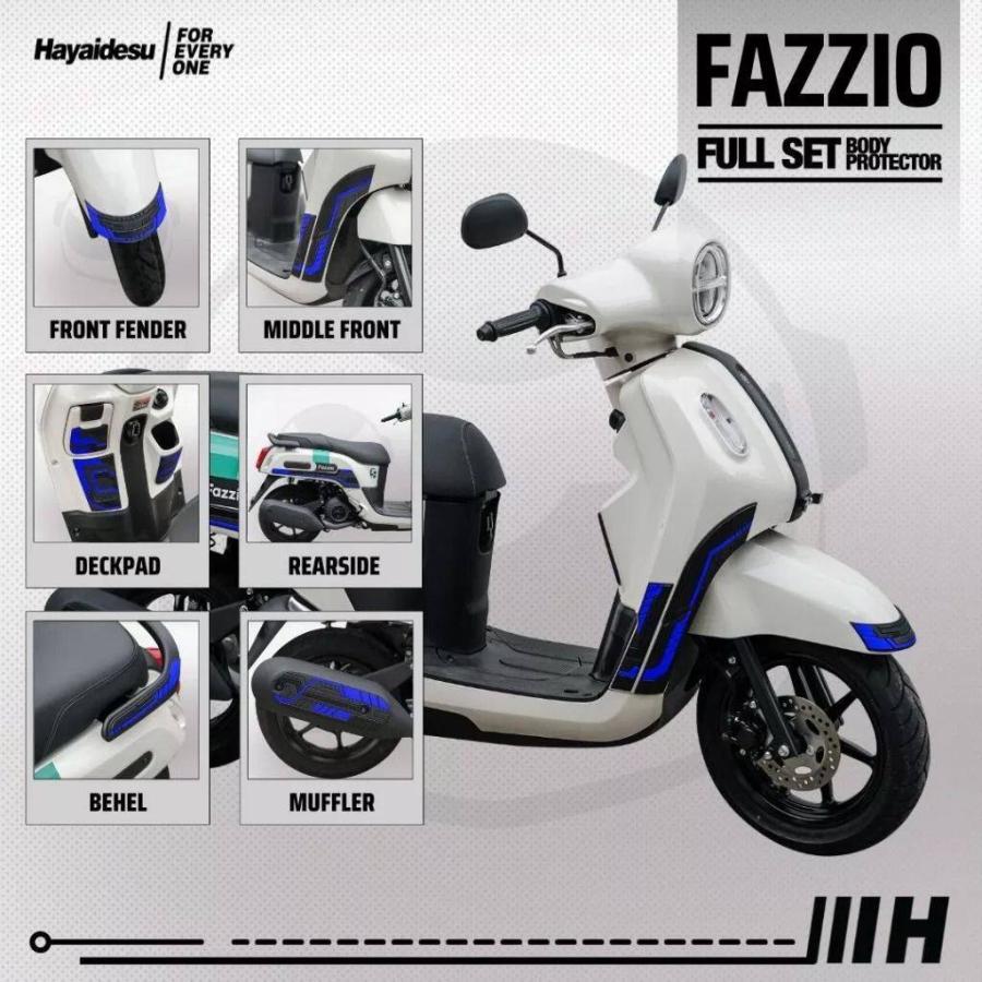 Hayaidesu ハヤイデス ラバー製ボディプロテクターカバー フルセット カラー：ブルー Fazzio YAMAHA ヤマハ その他外装オプション・補修部品 外装 | ブランド登録なし