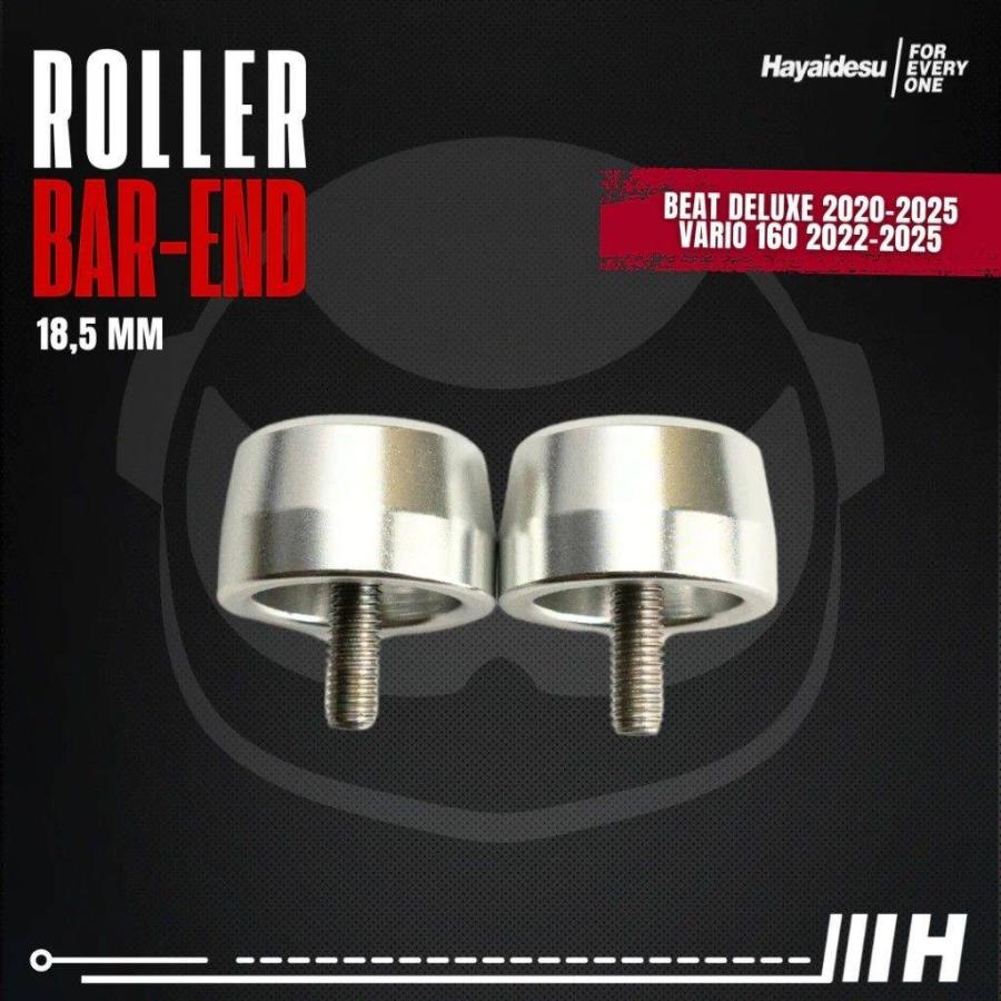 Hayaidesu ハヤイデス Roller Bar End Color：Silver Beat Deluxe Vario 160 HONDA ホンダ バーエンド ハンドル | ブランド登録なし