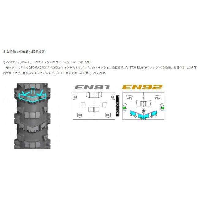 DUNLOP（ダンロップ） GEOMAX EN92 SOFT 【90/90-21 M/C 54M】 ジオ