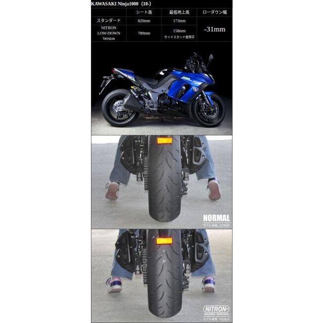 Z*2様 NITRON NTR R3 Z1000 ローダウン NITRON（ナイトロン） 【ローダウンモデル】リアサスペンションモノ