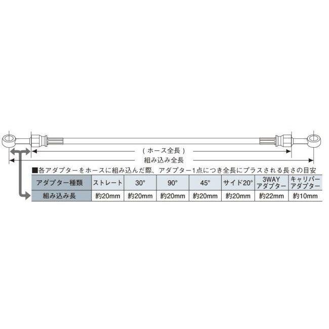 AC PERFORMANCE LINE ACパフォーマンスライン 汎用ブレーキホース オンロードモデル ホース全長：360mm ブレーキホース・クラッチホース ブレーキ | AC PERFORMANCE LINE | 01