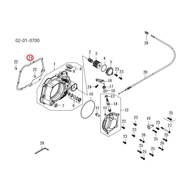 SP武川 SPタケガワ 【補修部品】 R.クランクケ-スカバーガスケット エンジンガスケット エンジンパーツ エンジン | スペシャルパーツ武川 | 04