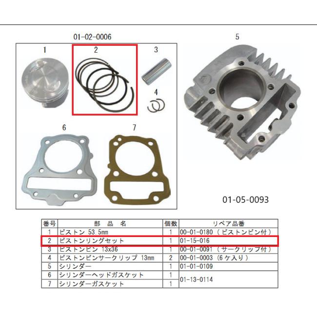 ホンダ エイプ50 タケガワシリンダー エイプ50エンジン腰下80ccタケガワ_シリンダー_ピストン付で_ SPタケガワ/