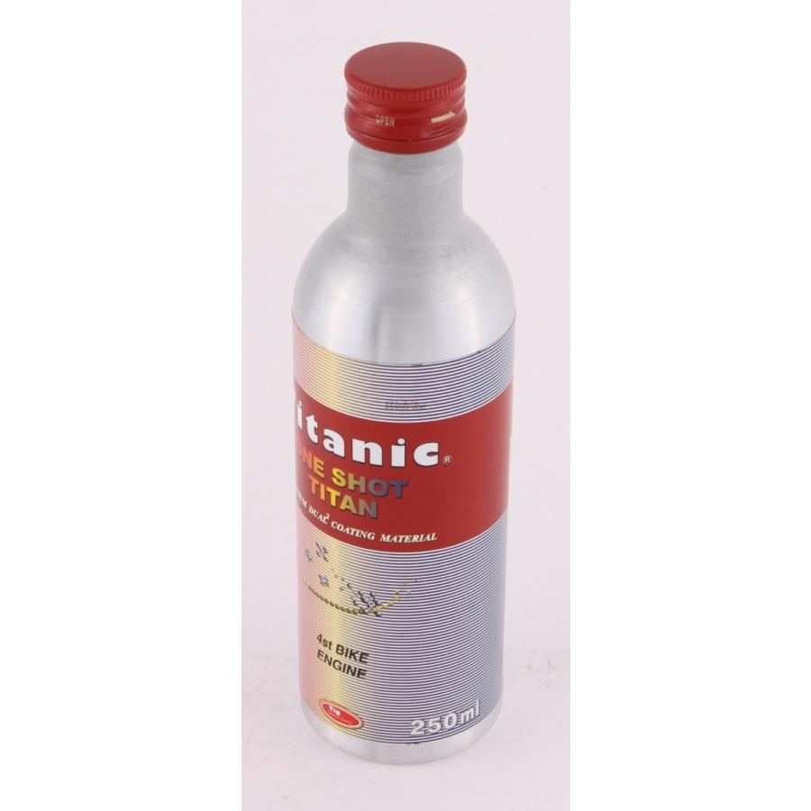 ファッション通販】 Titanic チタニック ワンショットチタン 4ストロークバイクエンジン用 オイル添加剤 250ml TG-B250 TITANIC チタニック チタンコンディショナー