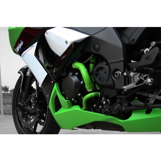 NEX Performance ネックスパフォーマンス シリコンラジエターホースキット カラー：グリーン ZX-10R KAWASAKI カワサキ ラジエーター 冷却関連 エンジン | ブランド登録なし | 01