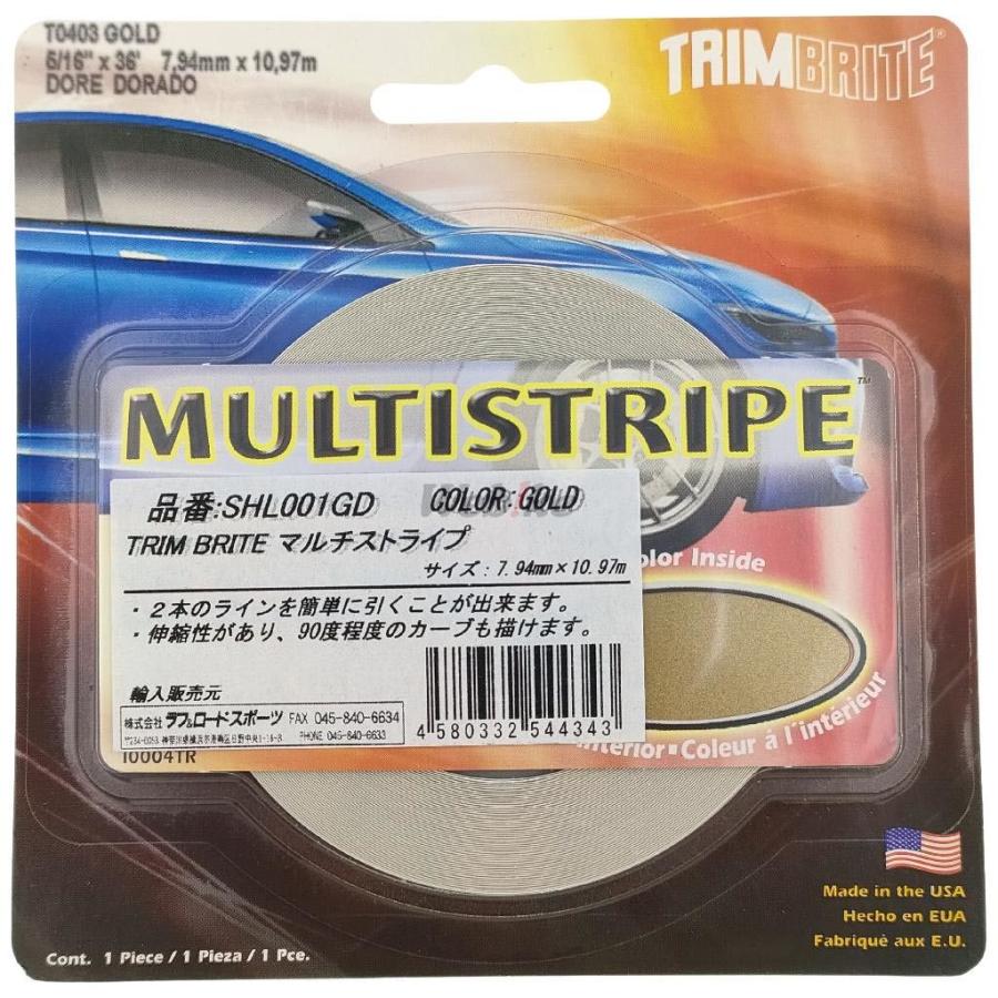 ROUGH＆ROAD ラフ＆ロード マルチストライプ カラー：ゴールド ステッカー・デカール 外装 | ラフ＆ロード