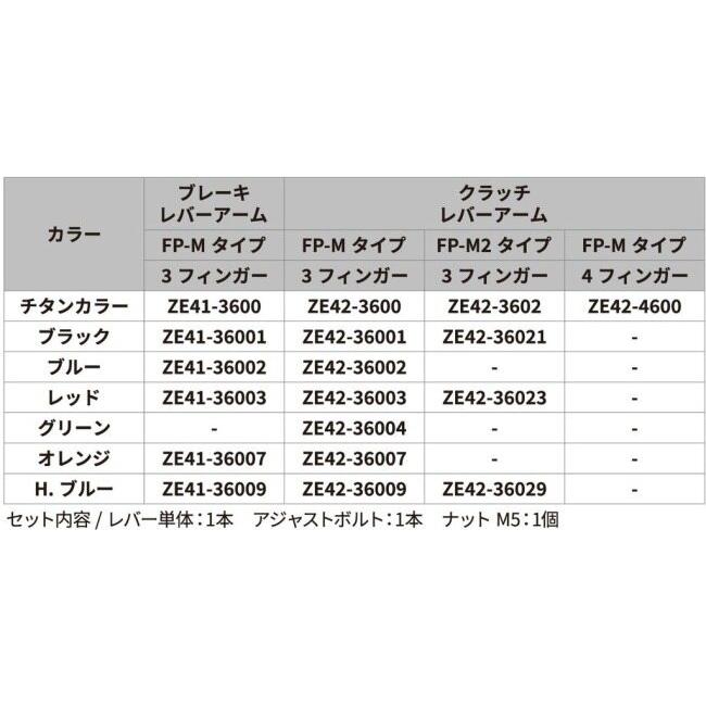 ZETA ジータ 【リプレースメント】クラッチレバーアーム 3フィンガー