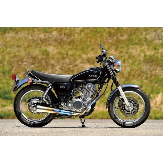 K*u様 SR400 1JR キャブ用 over チタンマフラー オーバーチタン OVER RACING（オーバーレーシング） OVER オーヴァー チタンメガホン