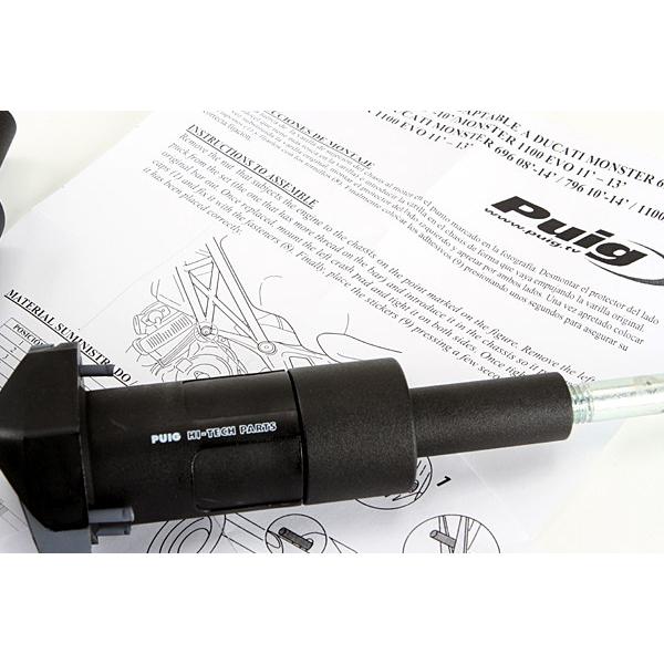 Puig プーチ クラッシュパッド R19タイプ カラー：ブラック MONSTER1100/S MONSTER796 MONSTER696 DUCATI ドゥカティ エンジンスライダー・フレームスライダー | Puig | 01