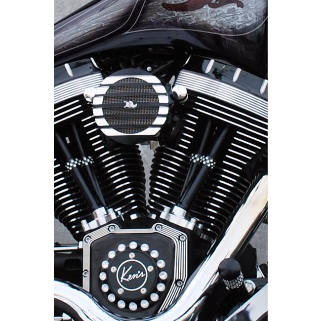 Ken’s factory ケンズファクトリー エアークリーナー Ribbed -for EVO- Evolution [エボリューション] S＆S SUPER E HD CV EFI 吸気関連 エンジンの画像