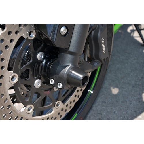 AGRAS アグラス フロントアクスルプロテクター 素材：ジュラコン/カラー：ブラック ZX-10R ZX-6R KAWASAKI カワサキ アクスルスライダー フレーム | Agras | 02