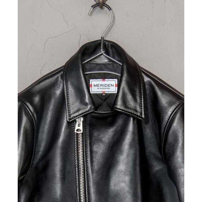 KADOYA MERIDEN ブラックレザージャケット Lサイズ カドヤ（KADOYA） BONNY-0 [MERIDEN] ダブル サイズ：LL レザー