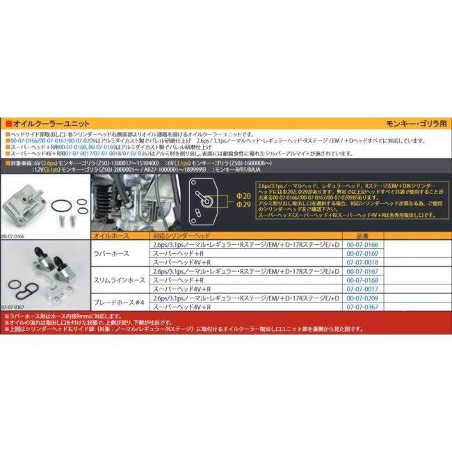 SP武川 SPタケガワ オイルクーラーユニット(ラバーホース用) ゴリラ モンキー HONDA ホンダ オイルクーラー 冷却関連 エンジン | スペシャルパーツ武川 | 02
