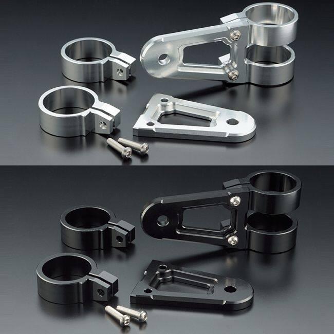 中古 PMC ビレット ヘッドライトステー タイプ1 43mm 汎用 アルミ PMC ピーエムシー ビレット ヘッドライトステー TYPE-1 対応フォーク径