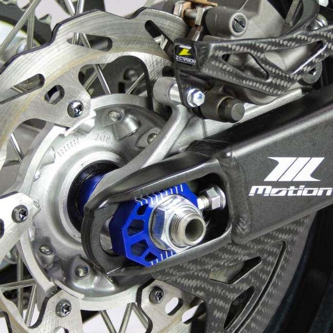 ZETA ジータ アクスルブロック カラー：ブルー YZ125 YZ250