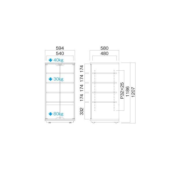 A-1415 オーディオラック【横幅594mm高さ1207mm】 ハヤミ工産 A-1415 オーディオラック【横幅594mm高さ1207mm】 ハヤミ工産