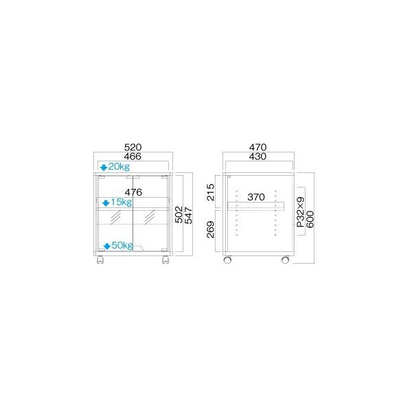 ES-523 オーディオラック【横幅520mm高さ600mm】 ハヤミ工産 ES-523 オーディオラック【横幅520mm高さ600mm】 ハヤミ工産