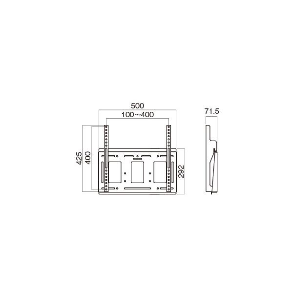 MH-651B 〜70V型対応 壁掛金具(角度固定) HAMILEX ハヤミ工産【送料