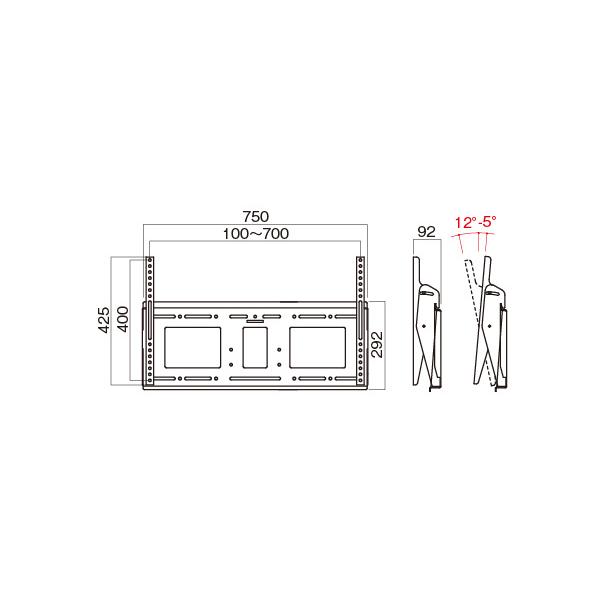 【中古】 HAMILeX ハヤミ工産 テレビ壁掛金具 ~100v型対応 角度調整タイプ (前後チルト可) ホワイト MH-853W MH-853W 〜100V型対応 壁掛金具(前後チルト) HAMILEX ハヤミ工産【送料