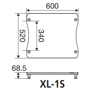 アイシン高丘 XL-1S-WD タテ型オーディオラック1段ダークウッド TAOC 