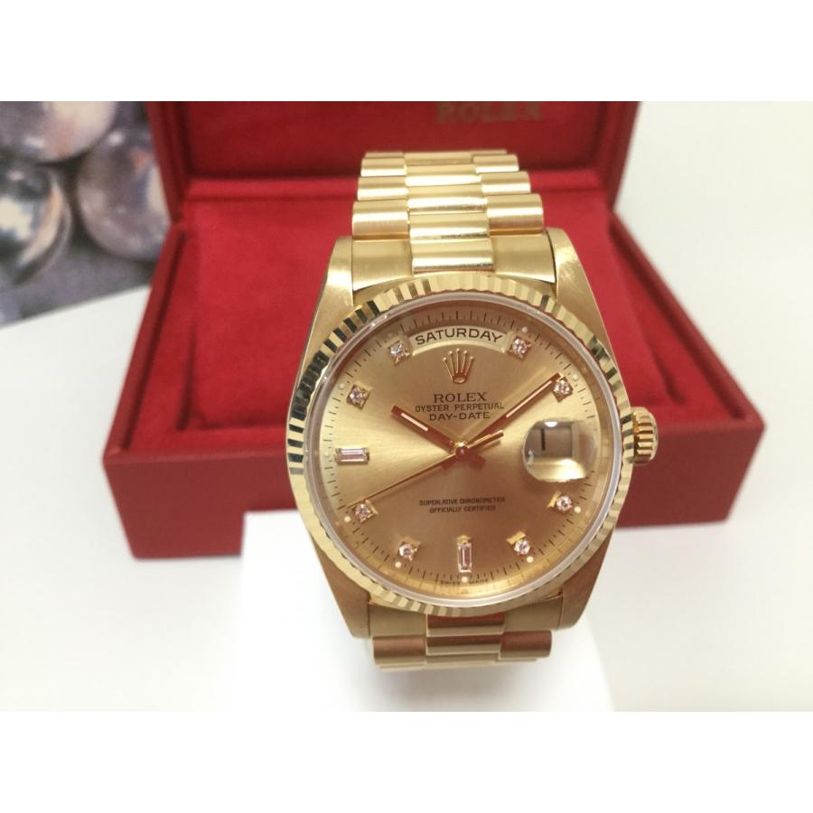 ロレックス デイデイト 10Pダイヤ 18238A W番 YG K18 イエローゴールド