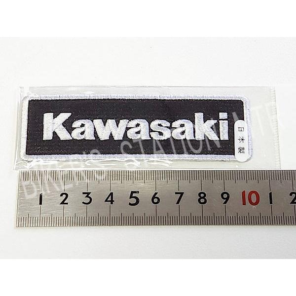 ワッペン カワサキ KAWASAKI 純正 刺繍ワッペン Kawasakiロゴ : BIKERS