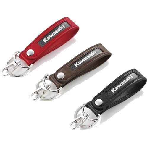 KAWASAKI カワサキ 純正 ハンガーキーホルダー 全3色 ブラック ブラウン レッド | カワサキ