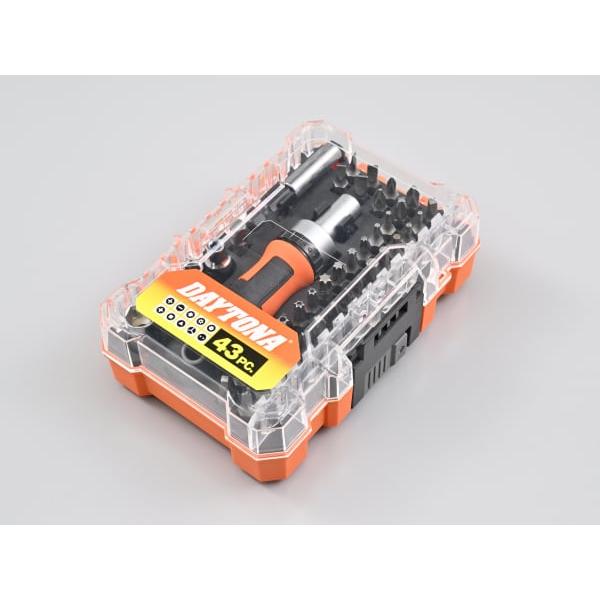 DAITONA デイトナ ミニツールセット 43ピース ラチェットドライバー付 工具セット DIY 61371 | DAYTONA（バイク用品） | 02