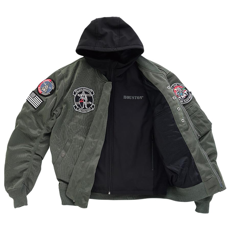 HOUSTON ヒューストン HTVA-2321S MA-1 全3色 メッシュ