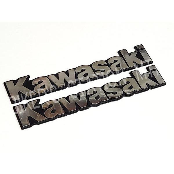 カワサキ（Kawasaki） 純正 タンクエンブレム Sサイズ 全2色 クローム