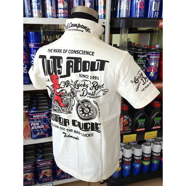 数量限定 セールプライス TEDMAN テッドマン TMSP-300 天竺抜染ポロシャツ ポロシャツ 半袖 エフ商会 GUT'S ABOUT MOTOR CYCLE ブラック ホワイト | TEDMAN | 15