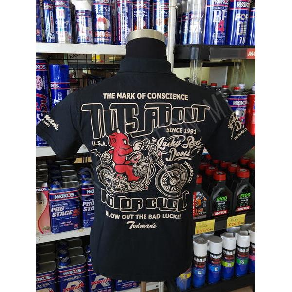 数量限定 セールプライス TEDMAN テッドマン TMSP-300 天竺抜染ポロシャツ ポロシャツ 半袖 エフ商会 GUT'S ABOUT MOTOR CYCLE ブラック ホワイト | TEDMAN | 04