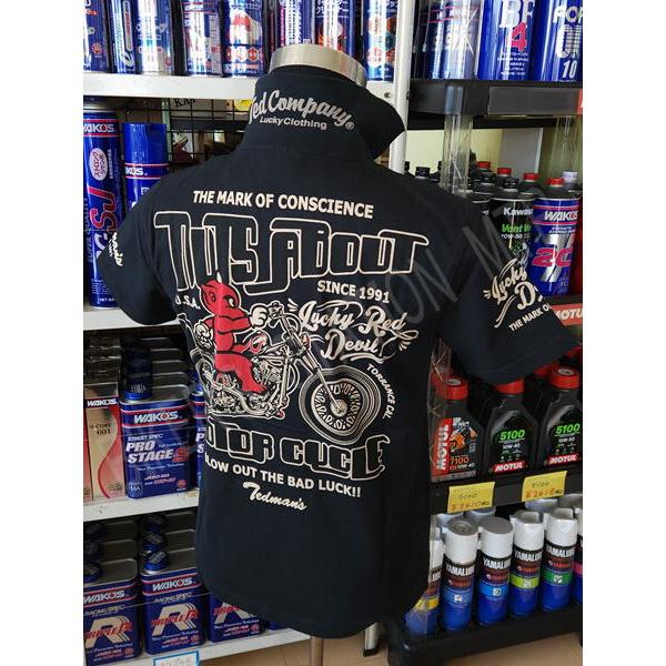 数量限定 セールプライス TEDMAN テッドマン TMSP-300 天竺抜染ポロシャツ ポロシャツ 半袖 エフ商会 GUT'S ABOUT MOTOR CYCLE ブラック ホワイト | TEDMAN | 05