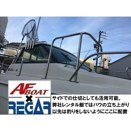 AFボート×リガーマリン バックサイドP型レール500×450×750　左右セット