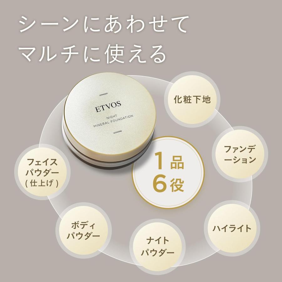 ETVOS 化粧下地、フェイスパウダー、クッションファンデ、日焼け止め ETVOS（エトヴォス） ナイトミネラルファンデーション 5g [ 化粧下地
