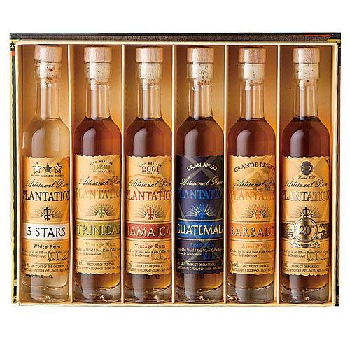 飲料・酒 Plantation Rum ラム酒シガーボックス入り5種セット ギフト用に