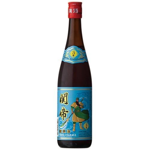 父の日 誕生日 ギフト 業務店御用達 中国酒 関帝 陳年 3年 紹興加飯酒(青)：600ml×12本 (51-0)｜webshop-kameya