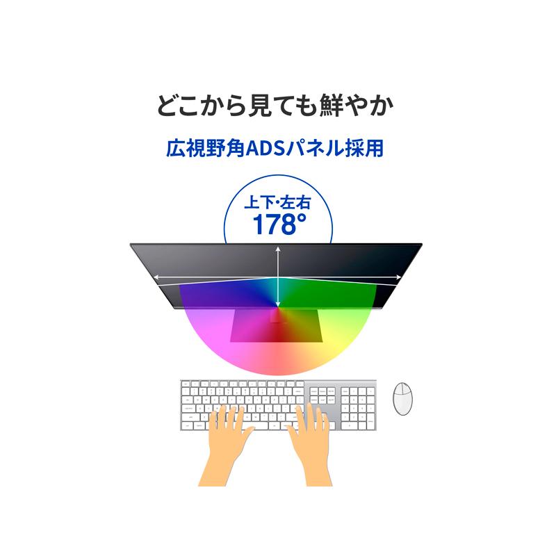 DATA ワイド液晶ディスプレイ 21.5型/1920×1080/HDMI、DP、アナログRGB/ブラック/スピーカー/5年保証 LCD-DF221EDB-F-AG 【SEETEC】