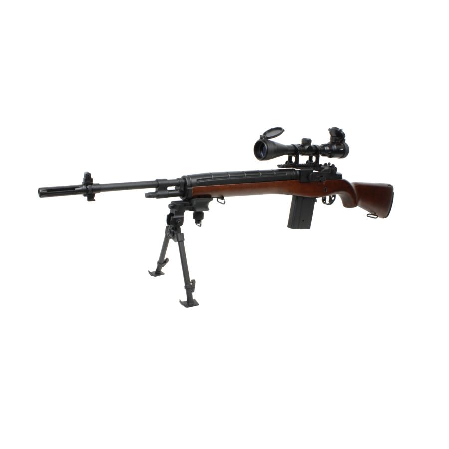 【ジャンク品】電動エアーガン　M14 スコープなどセット さらに値引き中！】AGM M14 電動ガン リアルウッド【バイポット