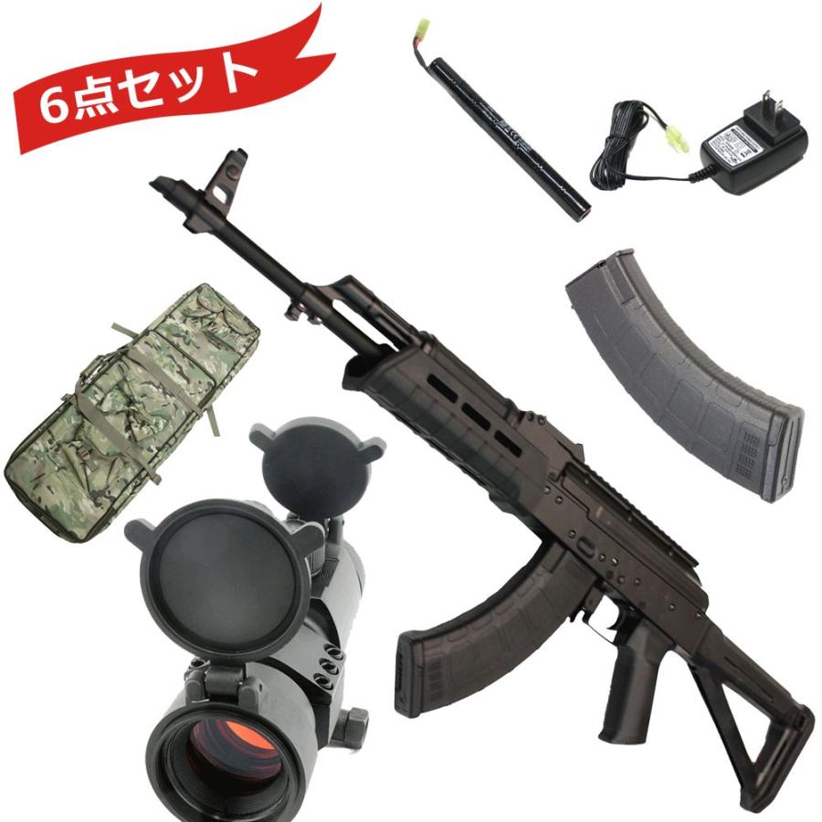 CYMA 【大特価！】CM077D M-STYLE AKM M-STOCK フルメタル電動ガン BK