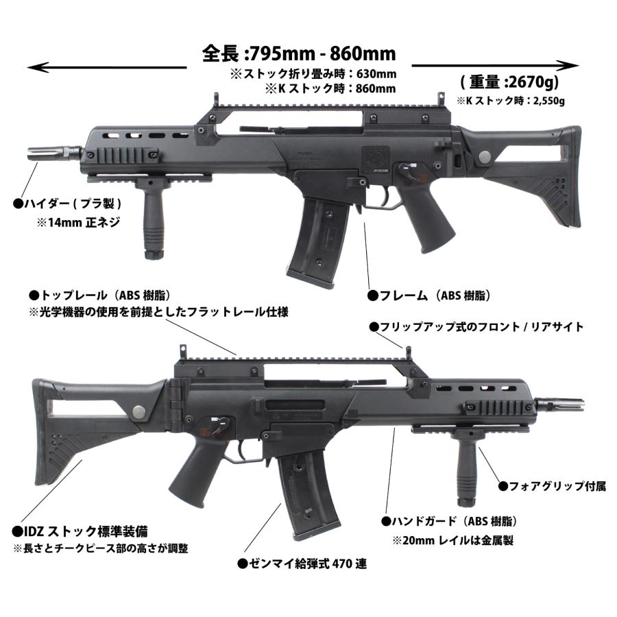 S&T G36K IDZ グレネードランチャーセット【バッテリー&充電器 S&T G36K IDZ グレネードランチャーセット【バッテリー&充電器