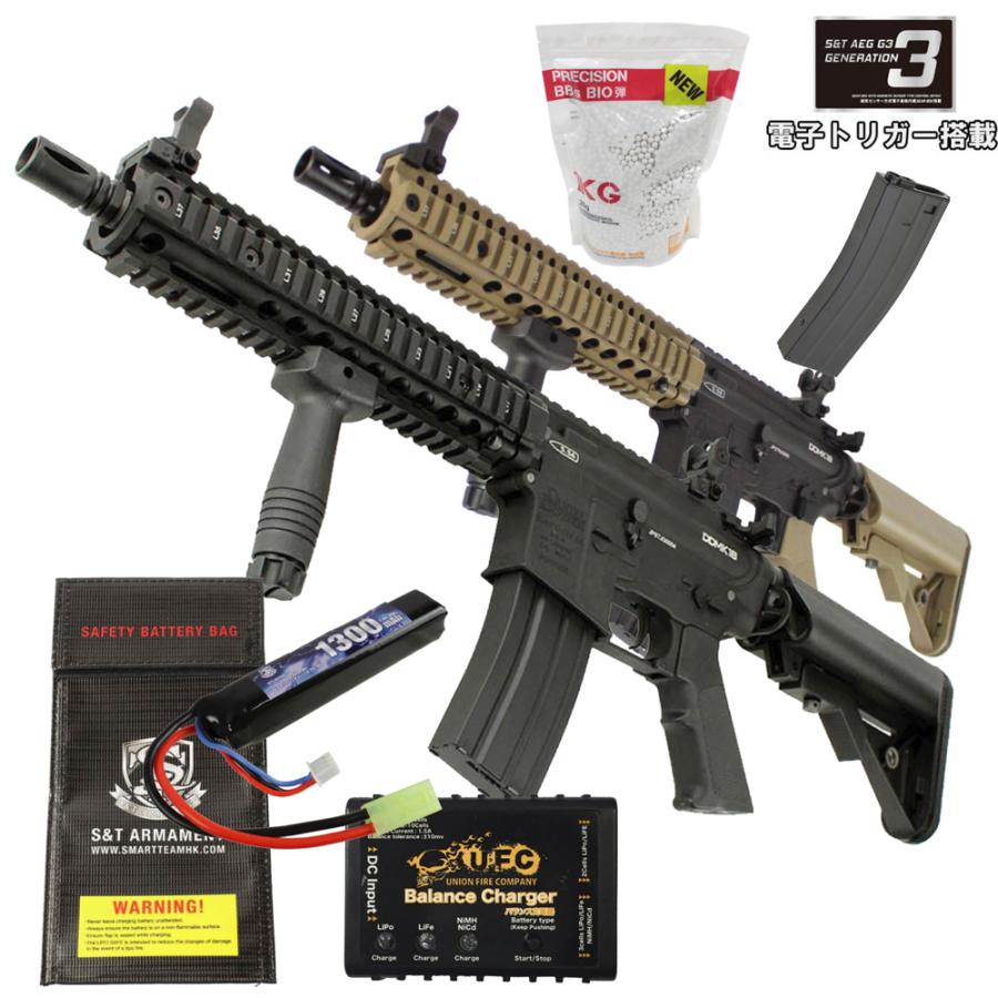 【値引き中！】S&T MK18 Mod.1 フルメタルG3電動ガン （電子トリガー）(BK/DE 2色あり)【セミハードケース付属】【180日保証】【リポ6点セット】